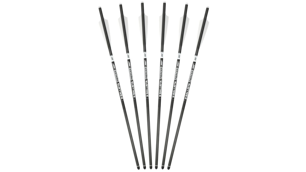 Ballista Piercer 20 in 2-Vanes Crossbow Bolts, Pack of 6, BAL-BL-07