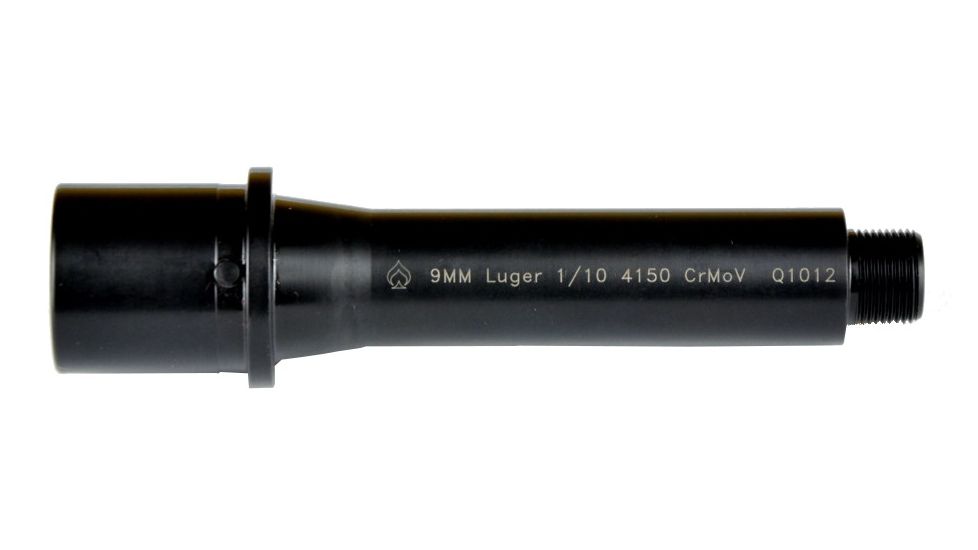 Ballistic Advantage Modern Series Threaded Barrel, AR, 9mm, 4.5in, Straight, Blowback, 1-10 Twist, 1/2x28 Thread, QPQ Corrosion Resistant, Black, BABL9MM013M