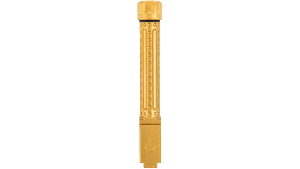 Ballistic Advantage Pistol - Barrel - Threaded, Glock 19 Gen 3-5, 9mm Luger, 1-10 Twist, 1/2x28 TPI, 416R Stainless Steel, PVD, Bomber Fluting, Gold, BAPSG195T2G