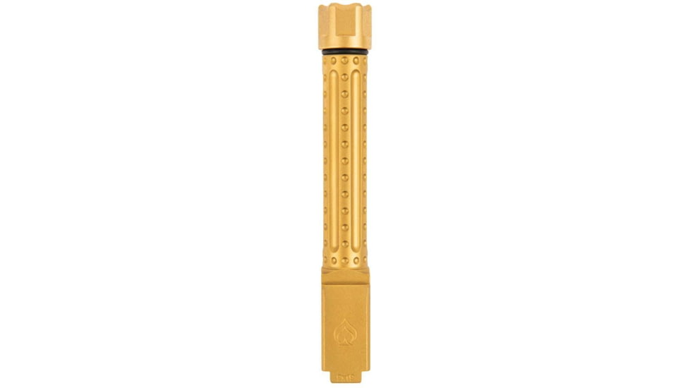 Ballistic Advantage Pistol - Barrel - Threaded, Glock 19 Gen 3-5, 9mm Luger, 1-10 Twist, 1/2x28 TPI, 416R Stainless Steel, PVD, Bomber Fluting, Gold, BAPSG195T2G
