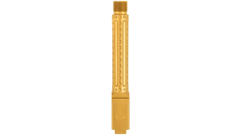 Ballistic Advantage Pistol - Barrel - Threaded, Glock 19 Gen 3-5, 9mm Luger, 1-10 Twist, 1/2x28 TPI, 416R Stainless Steel, PVD, Bomber Fluting, Gold, BAPSG195T2G