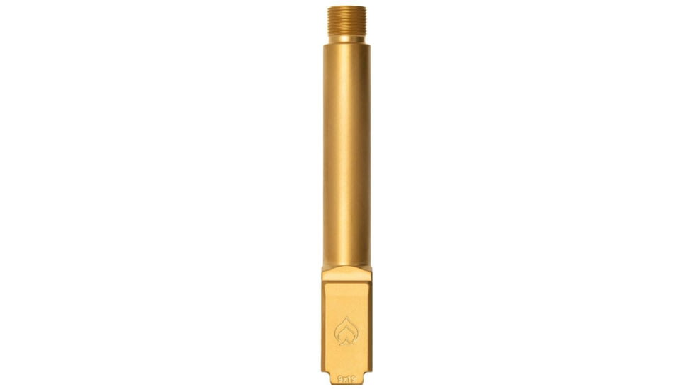 Ballistic Advantage Pistol - Barrel - Threaded, Glock 19 Gen 3-5, 9mm Luger, 1-10 Twist, 1/2x28 TPI, 416R Stainless Steel, PVD, Non-Flued, Gold, BAPSG195T1G