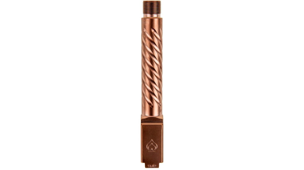 Ballistic Advantage Pistol - Barrel - Threaded, Glock 19 Gen 3-5, 9mm Luger, 1-10 Twist, 1/2x28 TPI, 416R Stainless Steel, PVD, Spiral Fluting, Copper, BAPSG195T3R