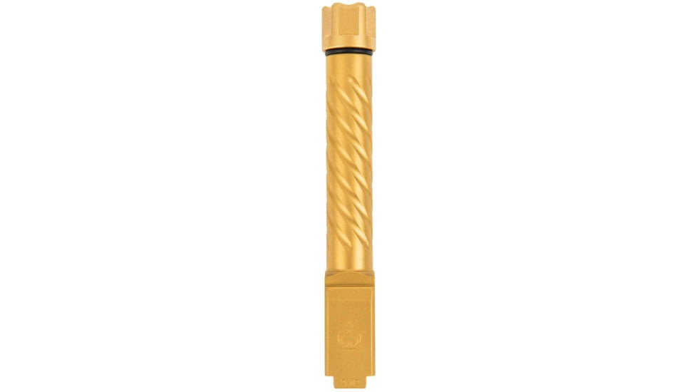 Ballistic Advantage Pistol - Barrel - Threaded, Glock 19 Gen 3-5, 9mm Luger, 1-10 Twist, 1/2x28 TPI, 416R Stainless Steel, PVD, Spiral Fluting, Gold, BAPSG195T3G