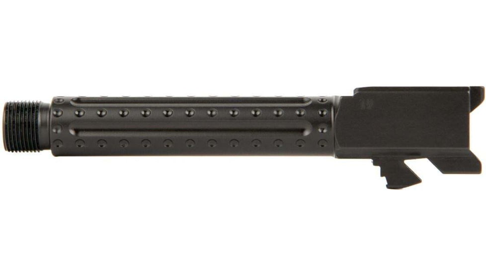Ballistic Advantage Pistol - Barrel - Threaded, Glock 19 Gen 3-5, 9mm Luger, 1-10 Twist, 1/2x28 TPI, 416R Stainless Steel, QPQ, Bomber Fluting, Black, BAPSG195T2Q