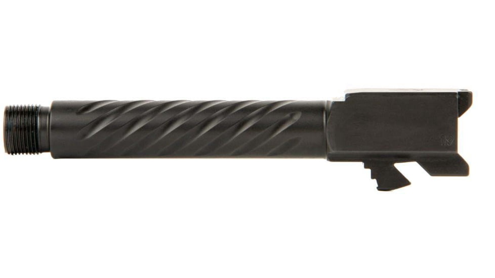 Ballistic Advantage Pistol - Barrel - Threaded, Glock 19 Gen 3-5, 9mm Luger, 1-10 Twist, 1/2x28 TPI, 416R Stainless Steel, QPQ, Spiral Fluting, Black, BAPSG195T3Q