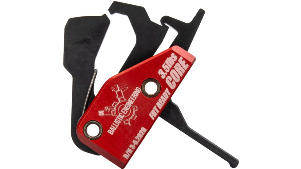 Ballistic Engineering AR Core Trigger - FRT Compatible, Straight, 3.5lb, Red, ARCOREST-ATR