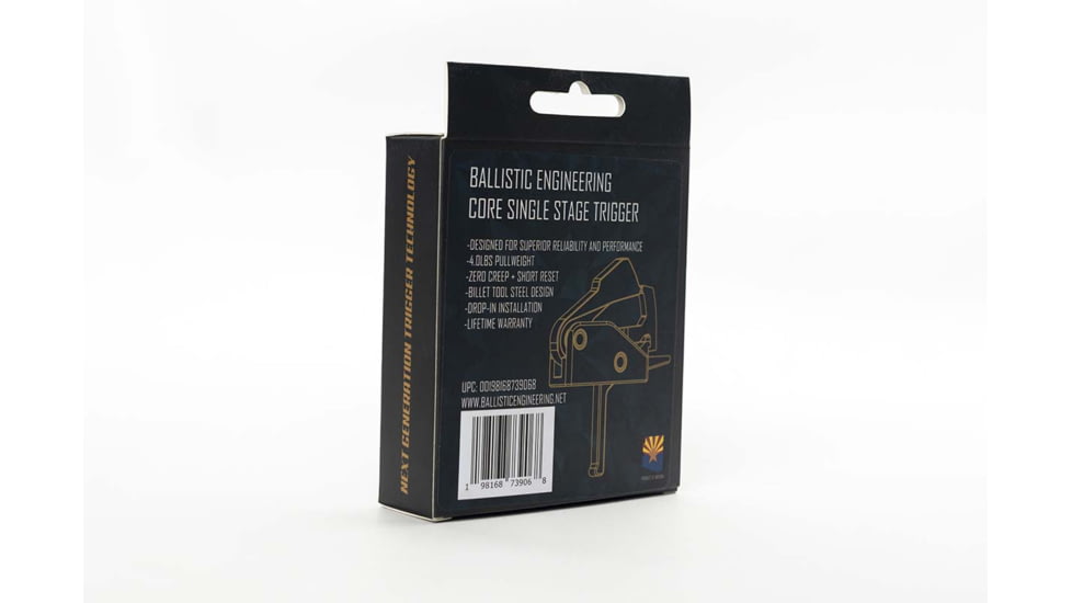 Ballistic Engineering AR Core Trigger, Straight, 4lb, Black, TRAR-CORE-ST