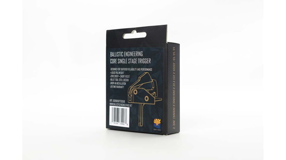 Ballistic Engineering AR Core Trigger, Straight, 4lb, Black, TRAR-CORE-ST