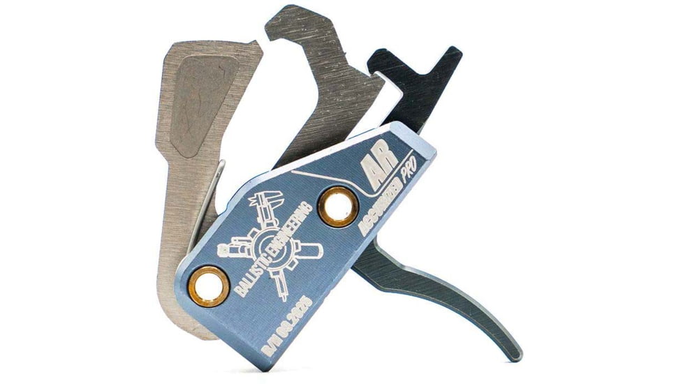 Ballistic Engineering AR Accurized PRO Trigger, Curved, 2-5lb, Grey, ARACCUPROST