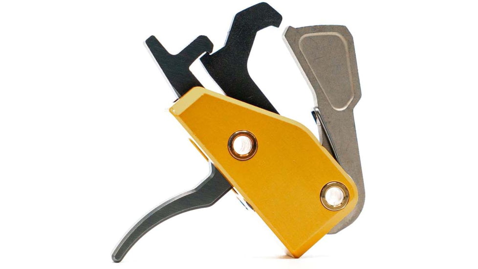 Ballistic Engineering AR Accurized Trigger, Curved, 2.5-5lb, Gold, ARACCUCR