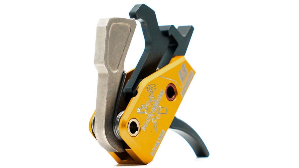 Ballistic Engineering AR Accurized Trigger, Curved, 2.5-5lb, Gold, ARACCUCR