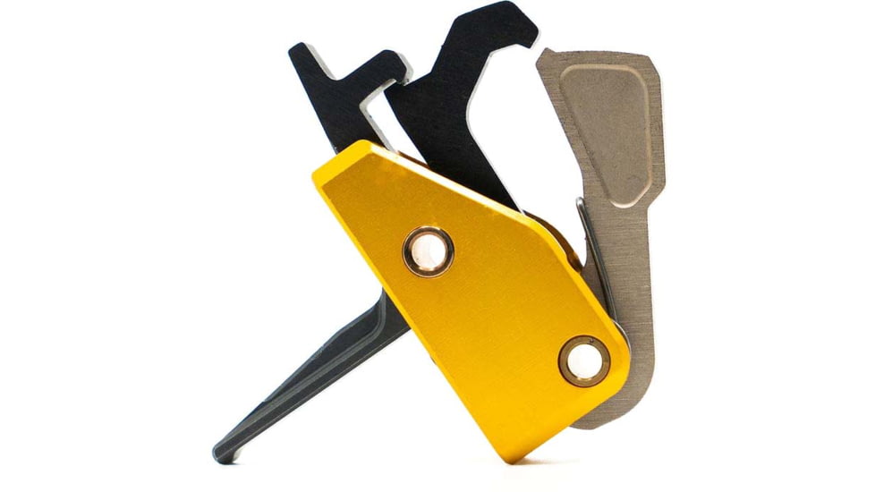 Ballistic Engineering AR Accurized Trigger, Straight, 2.5-5lb, Gold, ARACCUST