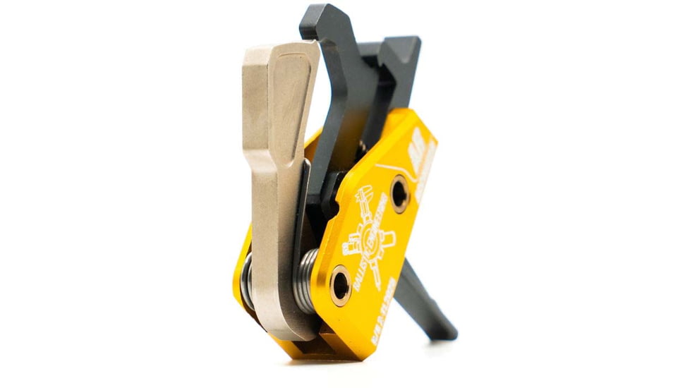 Ballistic Engineering AR Accurized Trigger, Straight, 2.5-5lb, Gold, ARACCUST