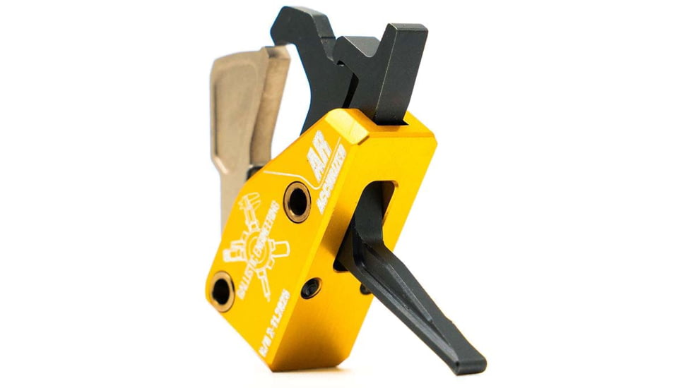 Ballistic Engineering AR Accurized Trigger, Straight, 2.5-5lb, Gold, ARACCUST