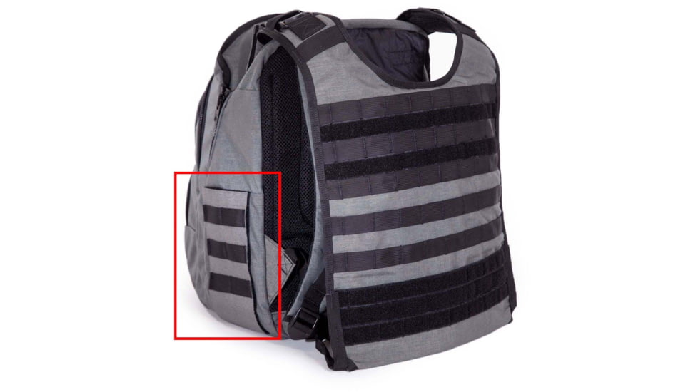 Ballistipax ASR SURVIVOR-1 Kit &amp; Rifle Armor III Plus PE Backpack, Gray, S1GRASR