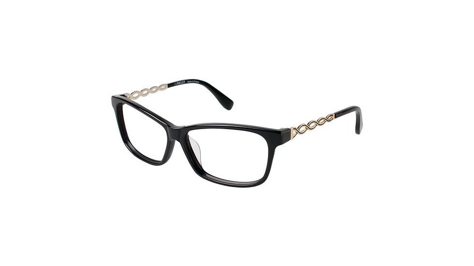Bally of Switzerland BY1023A Single Vision Prescription Eyeglasses - Frame BLACK, Size 56/16mm BY1023A00