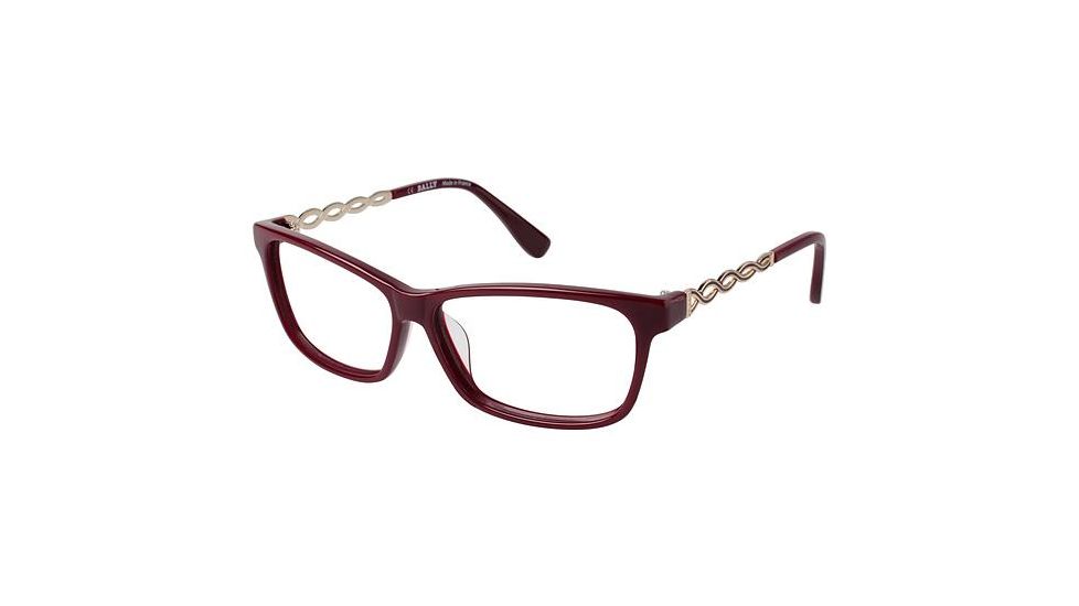 Bally of Switzerland BY1023A Single Vision Prescription Eyeglasses - Frame BURGUNDY, Size 56/16mm BY1023A23