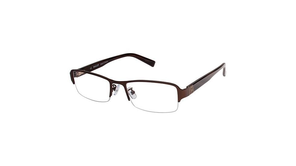 Bally of Switzerland BY3009A Eyeglass Frames - Frame BROWN/HORN, Size 54/19mm BY3009A02
