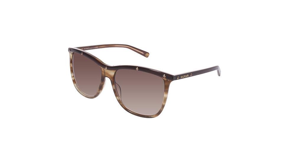 Balmain 2006 Single Vision Prescription Sunglasses BL200602 - Frame Color Chocolate Brown/Horn Brown