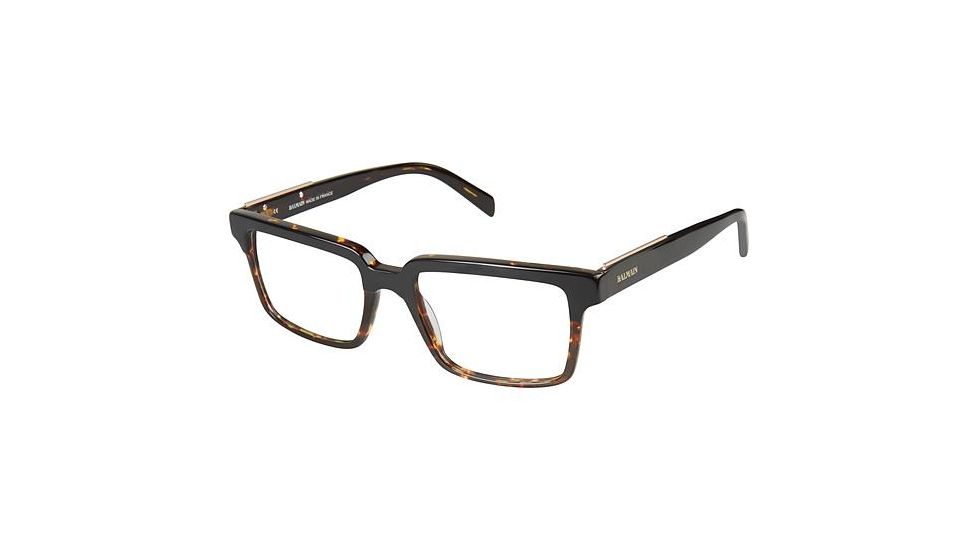 Balmain 3067 Single Vision Prescription Eyeglasses - Frame Black/Tortoise, Size 53/18mm BL306702