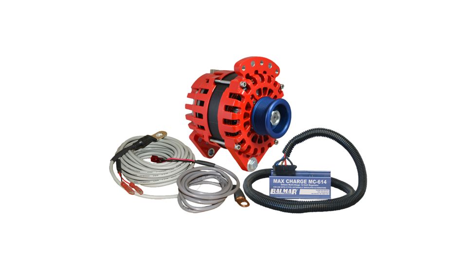 Balmar Alternator 3.15&quot; Dual Foot Saddle J10 Serpentine Pulley Regulator &amp; Temp Sensor - 170A Kit - 12V 74947