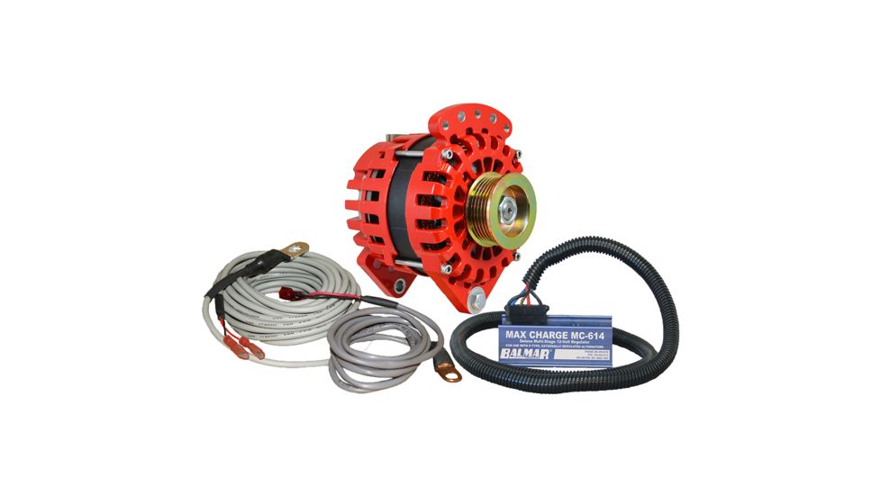 Balmar Alternator 3.15" Dual Foot Saddle K6 Serpentine Pulley Regulator &amp; Temp Sensor - 170A Kit - 12V 74949