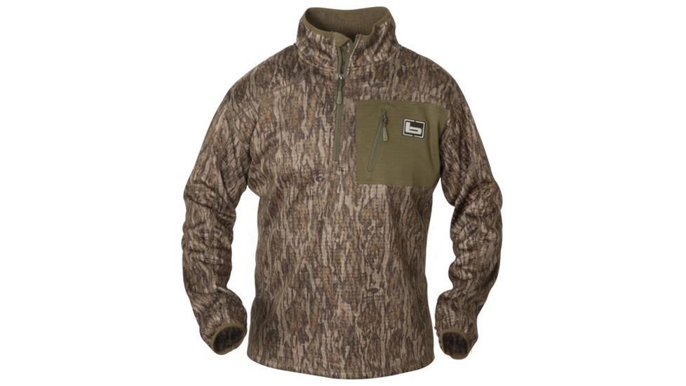 Banded 1/4 Zip Mid Layer Pullover - Bottomland - Large, B00452