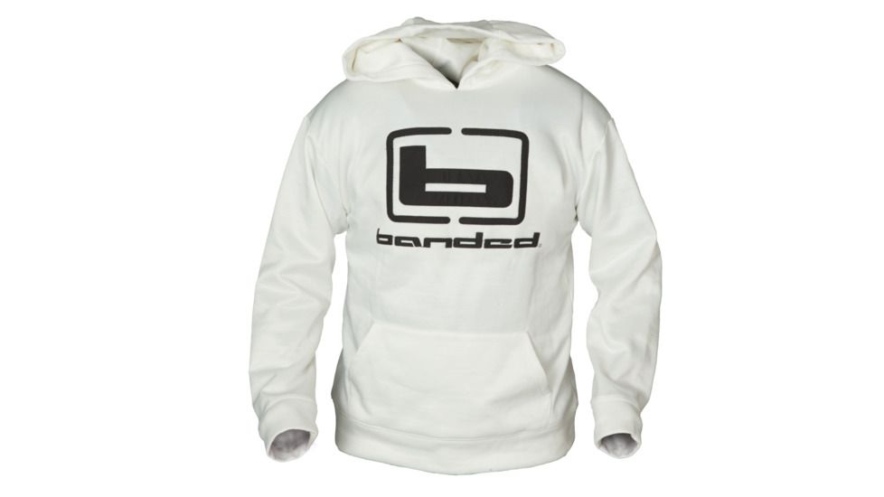 Banded B Logo Hoodie - Mens, White, 2XL, B1050004-WH-2XL