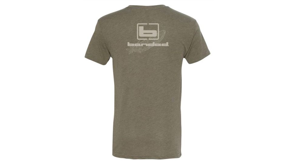 Banded Signature Short Sleeve Tee Active Fit - Men's, Olive, XL B06834