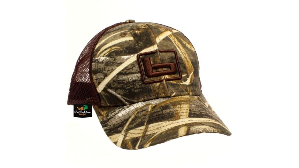 Banded Trucker Cap - MAX5/Brown Mesh - w/ b Logo, B03515