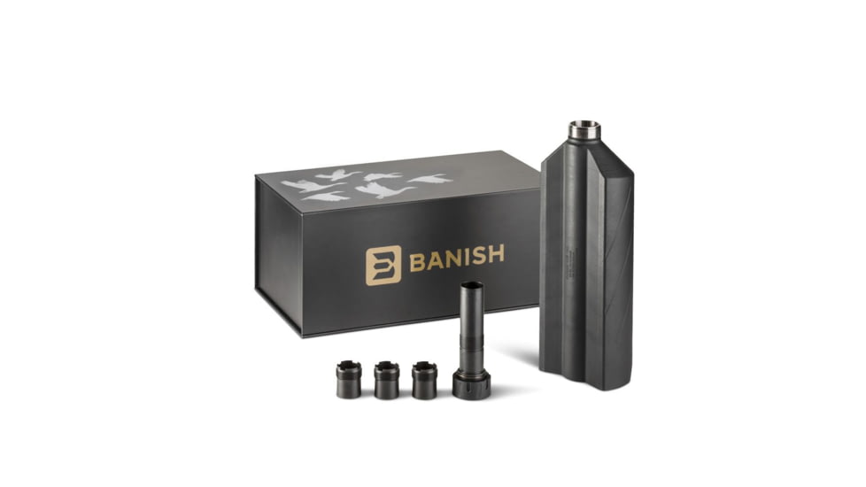 Banish TI Shotgun 12 Gauge Suppressor, 3.1x8.55 in, Black, 100000150064