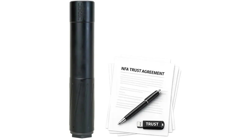 Banish HNT 30-V2 Gold TI MB .300 Remington Ultra Magnum Suppressor, 1.593x8.2 in, Black, w/ NFA Trust Registration, BN100000111288-KIT1