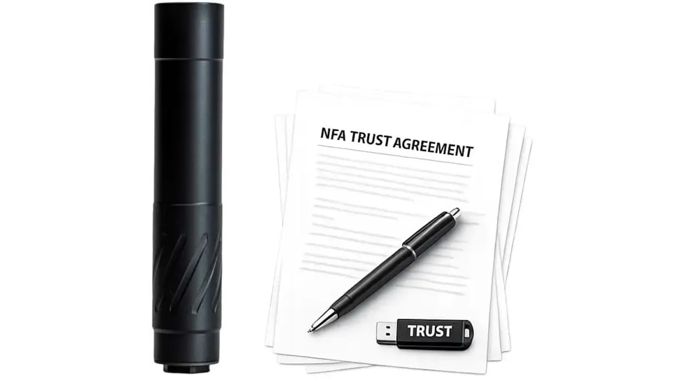 Banish HNT 46-V2 TI DTM 5.56x45mm NATO Suppressor, 1.54x8 in, Black, w/ NFA Trust Registration, 100000111324-KIT1