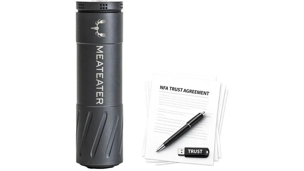 Banish HNT Meateater TI DTM .300 Remington Ultra Magnum Suppressor, 1.73x5.85in, Sniper Gray, w/ NFA Trust Registration, 100000111320-KIT1