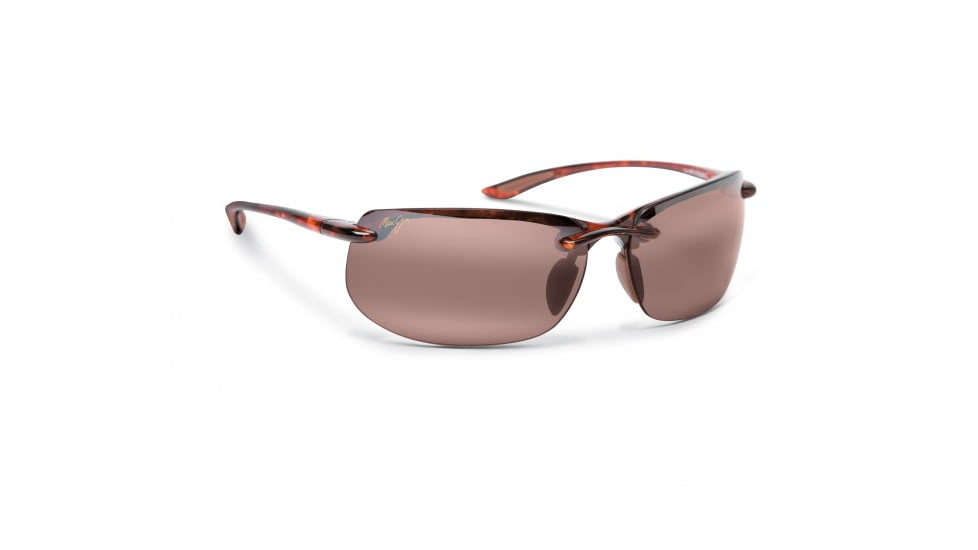Maui Jim Banyans Sunglasses w/ Tortoise Frame and Maui Rose Lenses - R412-10, Quarter View