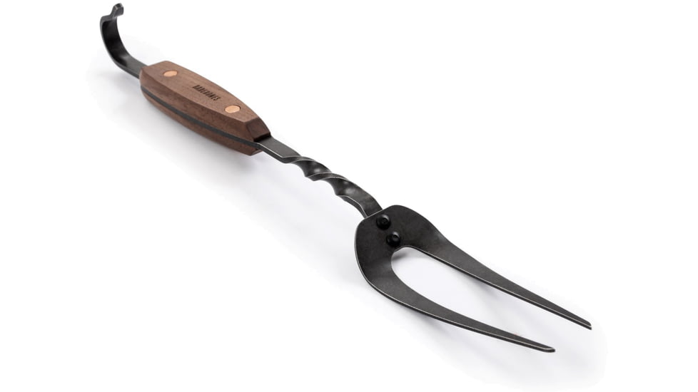 Barebones Cowboy Grill Carving Fork, Stainless Steel, Natural Walnut, CKW-468