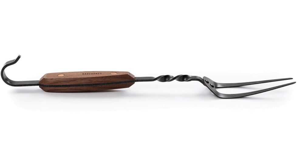 Barebones Cowboy Grill Carving Fork, Stainless Steel, Natural Walnut, CKW-468