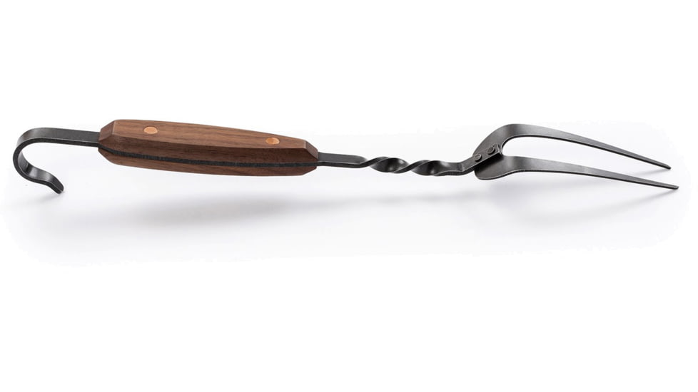 Barebones Cowboy Grill Carving Fork, Stainless Steel, Natural Walnut, CKW-468