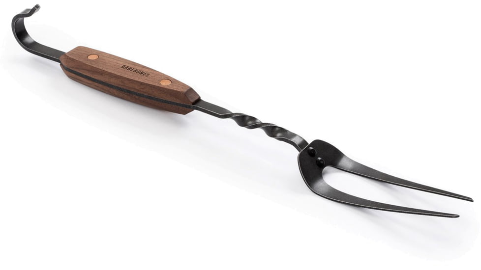 Barebones Cowboy Grill Carving Fork, Stainless Steel, Natural Walnut, CKW-468