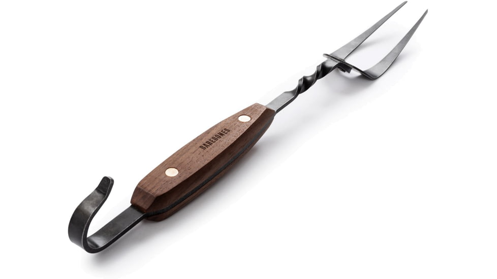 Barebones Cowboy Grill Carving Fork, Stainless Steel, Natural Walnut, CKW-468