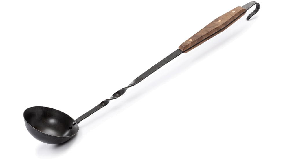 Barebones Cowboy Grill Ladle, Stainless Steel, Natural Walnut, CKW-464