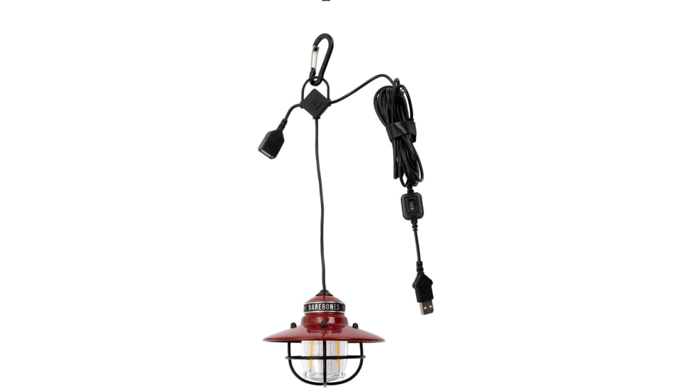 Barebones Edison Pendant Light, Red, LIV-266