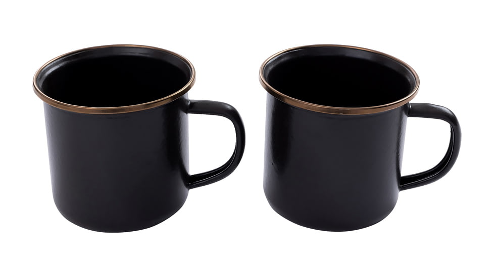 Barebones Enamel Cup Set, 16oz, Charcoal, CKW-343