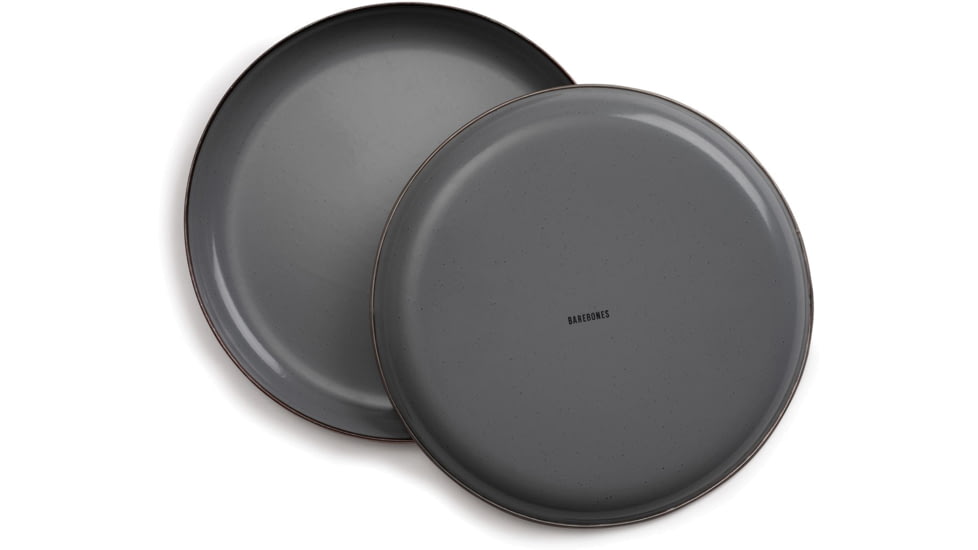 Barebones Enamel Deep Plate Set - Set of 2, Slate Gray, CKW-358