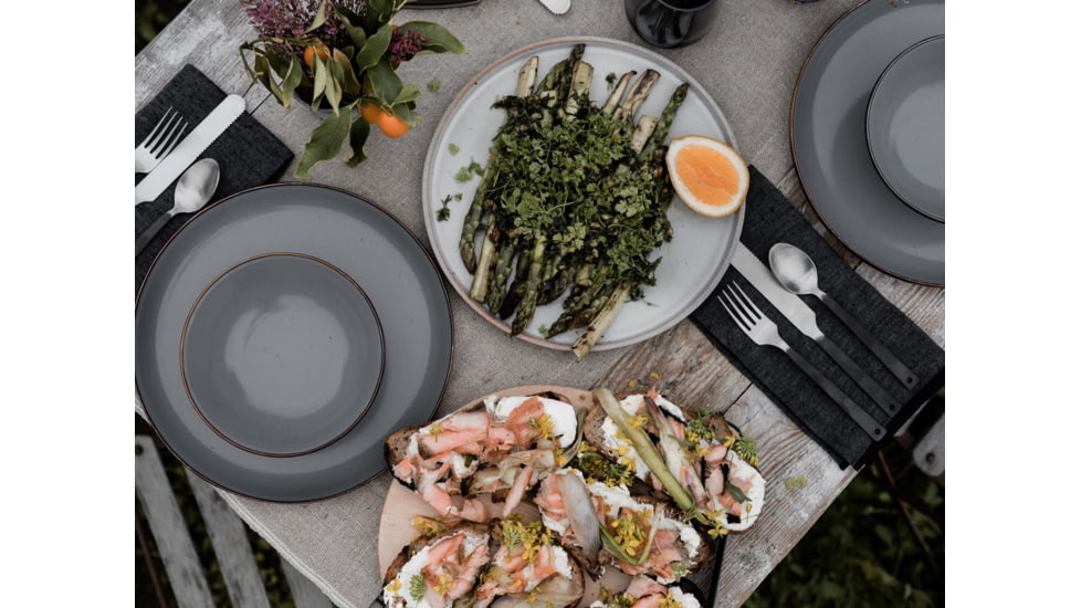 Barebones Enamel Deep Plate Set - Set of 2, Slate Gray, CKW-358