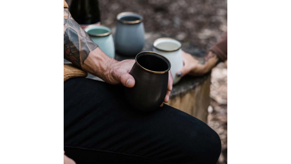 Barebones Enamel Tumbler Set Charcoal
