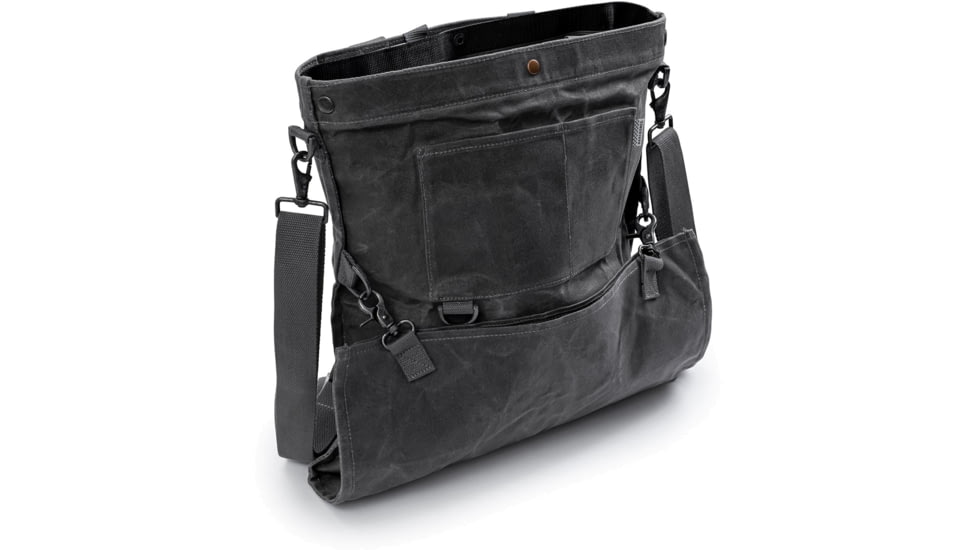 Barebones Gathering Bag, Paraffin Waxed Canvas, 18in x 16.5in x 5in, Slate Gray GDN-068