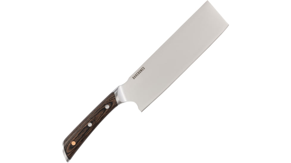 Barebones No. 7 Nakiri Knife, 12.25in Overall, 7in, 5Cr15MoV, Satin Blade, Brown Pakkawood Handle, CKW-493