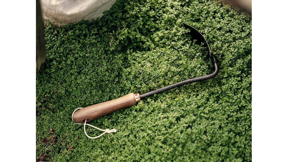 Barebones Square Hand Hoe, Wooden Handle, Heat-Treated Stainless Steel Blade, GDN-054